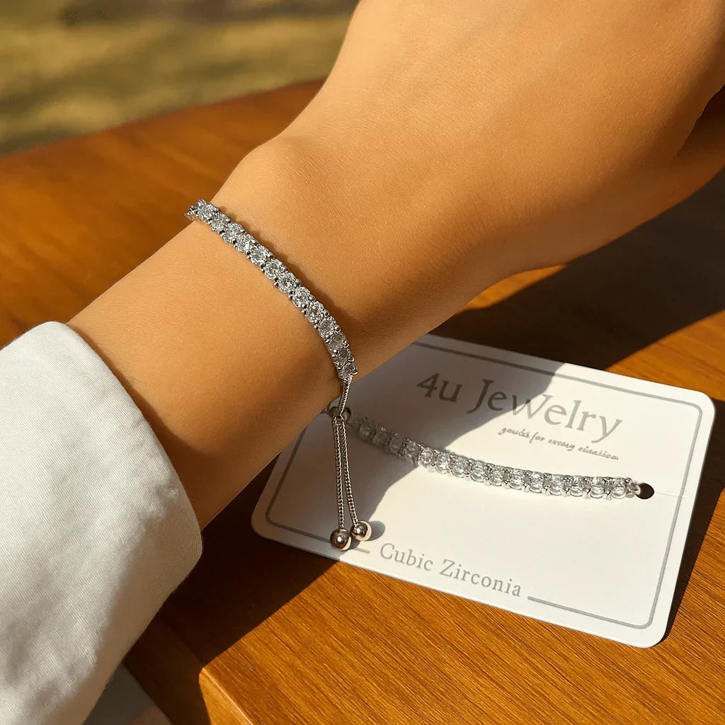 Adjustable Cubic Zirconia Bracelet